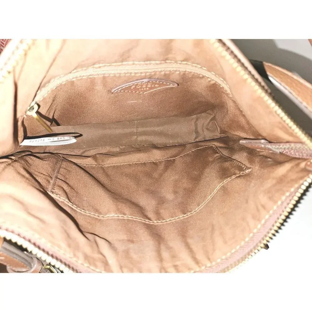 Fossil Brown Leather Crossbody Bag 10x7x2